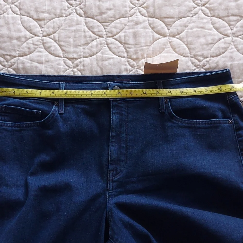 🚨SALE🚨 NYDJ Women's Dark Blue Teresa Wide Leg Jeans NWT - Picture 11 of 16
